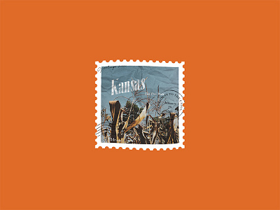 Kansas badge branding design dribbble firstshot illustration kansas postcard design retro badge typography vector vintage badge