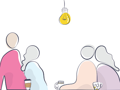 #timepass : Tea Time chat time illustration line minimal tea time timepass