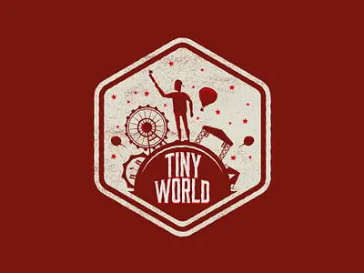 Tiny World logo badge emlbem festival gopro illustration logo mark park photography selfie