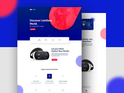 Virtual Reality Landing Page landing page theme virtual reality web