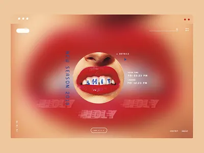 Holy shhhh blur design effects fashion landing page leaps shit ui ux web design