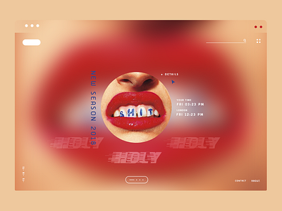 Holy shhhh blur design effects fashion landing page leaps shit ui ux web design