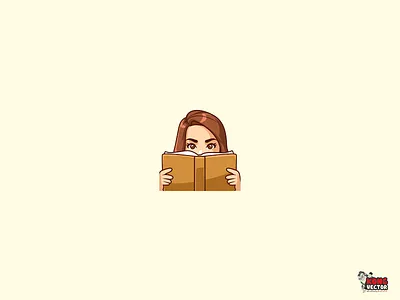 Reading Book beauty book cute daily fun emote emotes fun funny girl read twitch twitchemote women