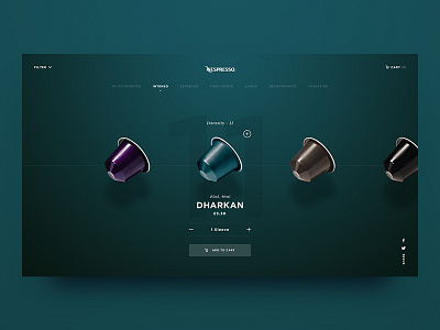 Nespresso - Coffee Selector clean coffee concept minimal nespresso select shop ui ux web website