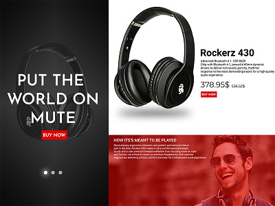 Headphone Banner app banner clean layout color design headphone ui user interface ux website