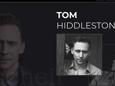 Dark Landing Page for Tom Hiddleston black black landing page dark dark landing page dark page hiddleston landing page loki tom tom hiddleston web design