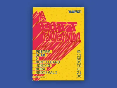'A Ditt Njend! pattern poetry pop poster shout slam summer typography