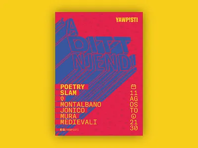 'A Ditt Njend! pattern poetry pop poster shout slam summer typography