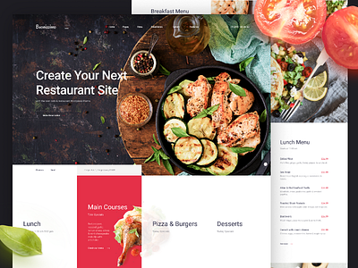 Template for Restaurant design food restaurant template ui