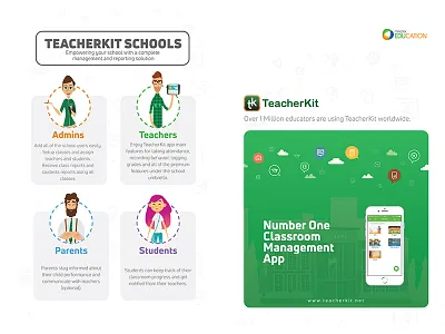 TeacherKit App Presentation app education flyer modern presentation print ui