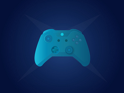 Xbox blue game geek illustration illustrator jeuxvidéos videogames xbox