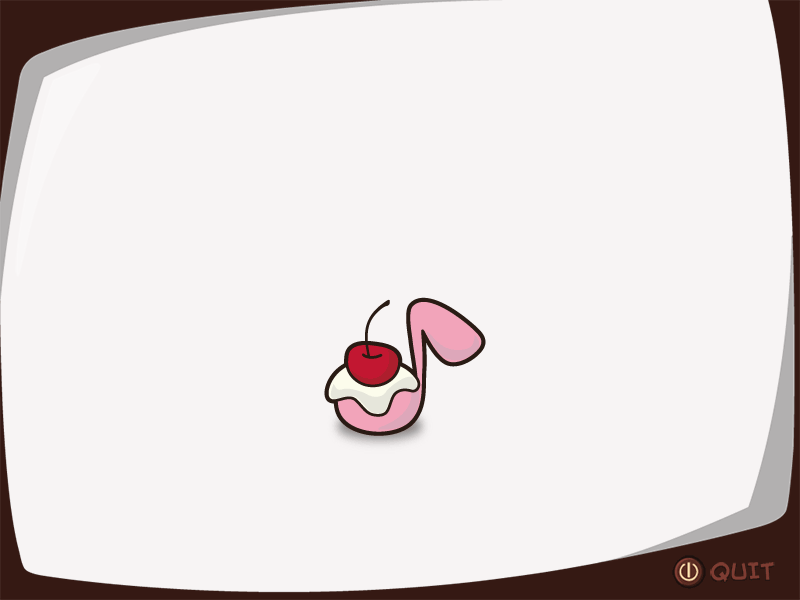 Loading animation cake chef cherry cooking cream dessert musical note pink rhythm game