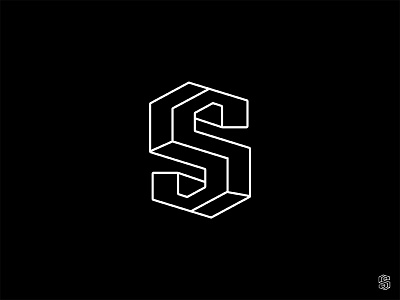 S 2d 3d brand branding isometric logo logotype mark monogram type typography