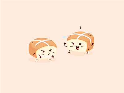 Hot Crossed Buns buns hot illustration pun