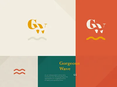 Gorgeous Wave rebranding abstract branding geometric icon illustration label lettering logo swiss typography