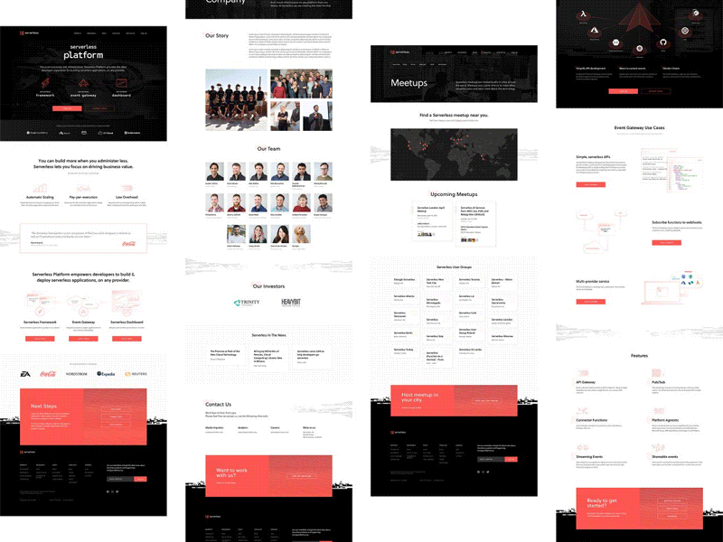 Serverless Case Study branding case study focus lab grid icon mockup moodboard server site styleguide ui kit web