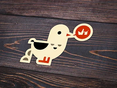 HELLO HATERS STICKER for KRONO // beltramo bltr character keevisual krono logo seagull sticker