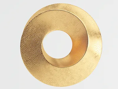 Mobius 3d gold icon