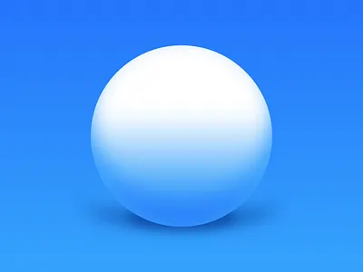 Ball Shadow 3d ball blue depth gradient orb shadow sphere