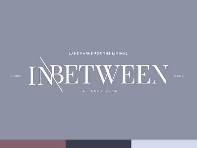 In Between Identity Masthead brand branding identity layout logo magazine masthead typography