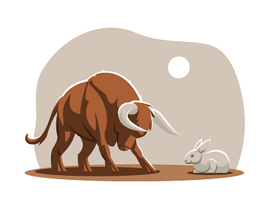 Bull Vs Rabbit bull rabbit vs