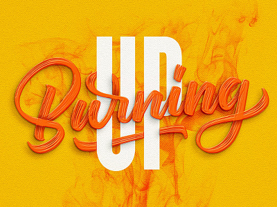 Burning Up applepencil handlettering ipad ipadpro lettering procreate script type typedesign