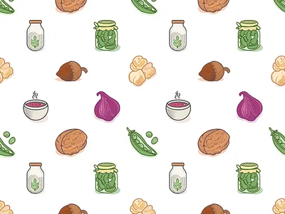 Veggies Icons Pattern engraving etching greens iconpattern icons illustration leguminous pattern shellfruit vegan vegetarian veggies