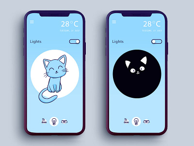 DailyUI#21 Home Monitoring 021 aplication app cat cat lovers dailyui home monitioring interface light ui