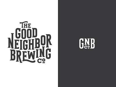 GNBCO beer brewery custom type illustration lock up logo typography vector