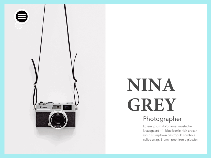 Interactive Menu anima animations design gif hamburger interactions interactive portfolio timeline ui ux web