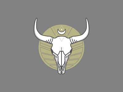 Boho Theme Icon #4 boho icon skull vector