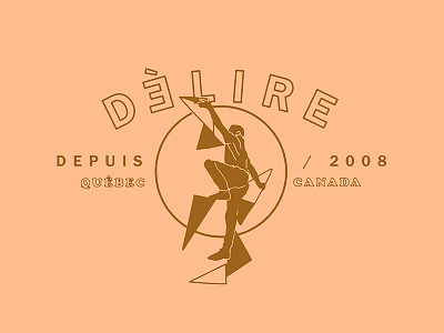 Délire t-shirt badge climbing community gym illustration minimalist outline patch simple tshirt typo vintage