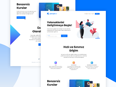 Geleceğim Var E-Course Platform Landing Page agency creative digital interface landing page product uiux user