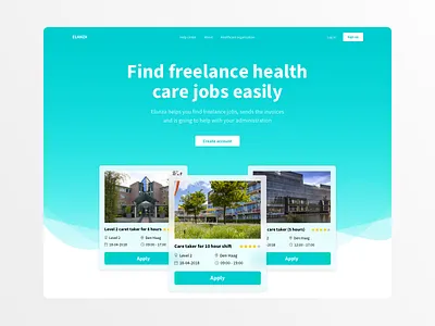 Elanza healthcare marketing platform ui ux