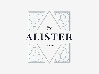 The Alister brand concept apartment branding country countryside french logo real estate