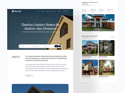 Real Estate Website landing page design real estate real estate website uidesign user experience web design