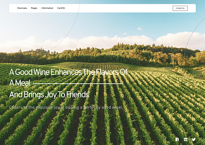 Landing Page For Wine Company graphic design ui ux web design website
