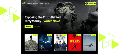 Doku - Documentary Streaming Platform cinematicexperience mobileui