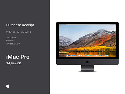 Day 017 - 100 Day UI Challenge apple email email receipt imac receipt ui ui design ux web design website