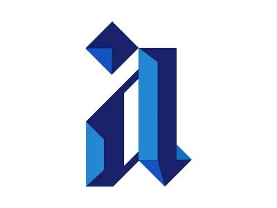 Letter A art blue calligraphy design gold lettering logo love signature type typography vintage