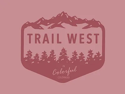 Colorado Camp Badge adventure badge colorado colorful design mountains trail trees vintage west
