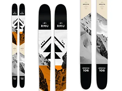 Apostle 106 - 2019 geometric mountains ski graphics skis snow sports topsheet winter winter sports