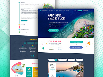 Home And Offer Page By Imtiaz Qazi contest landing page layout travel website ui ui ux designer ux web design web designer