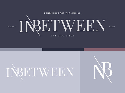 In Between Identity // Logo Variations brand branding identity layout logo magazine masthead typography