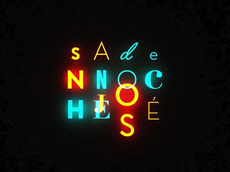 San José de Noche animation black blue costa rica jazz light logo neon san jose yellow