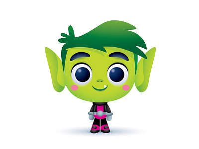 Beast Boy beast boy caricature cartoon character design dc icons illustration teen titans teen titans movie