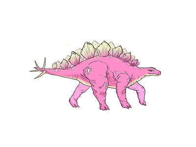 Dinosaur dinosaur pink stegosaurus yellow