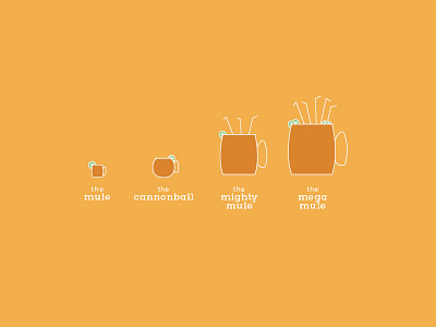 The Owen's Lineup bar cocktails design drinks icon illustration logo menu mixers moscow mule
