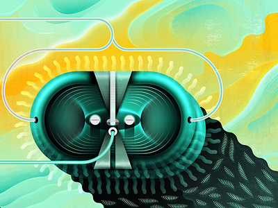 African Music Mask 2 africa african billboard cuba devices havana illustration mask music sound sounddevices speake