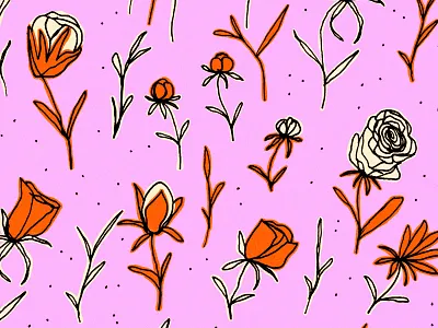 Some Cute Flowers blooms colors drawing flowers illustration pattern sketch